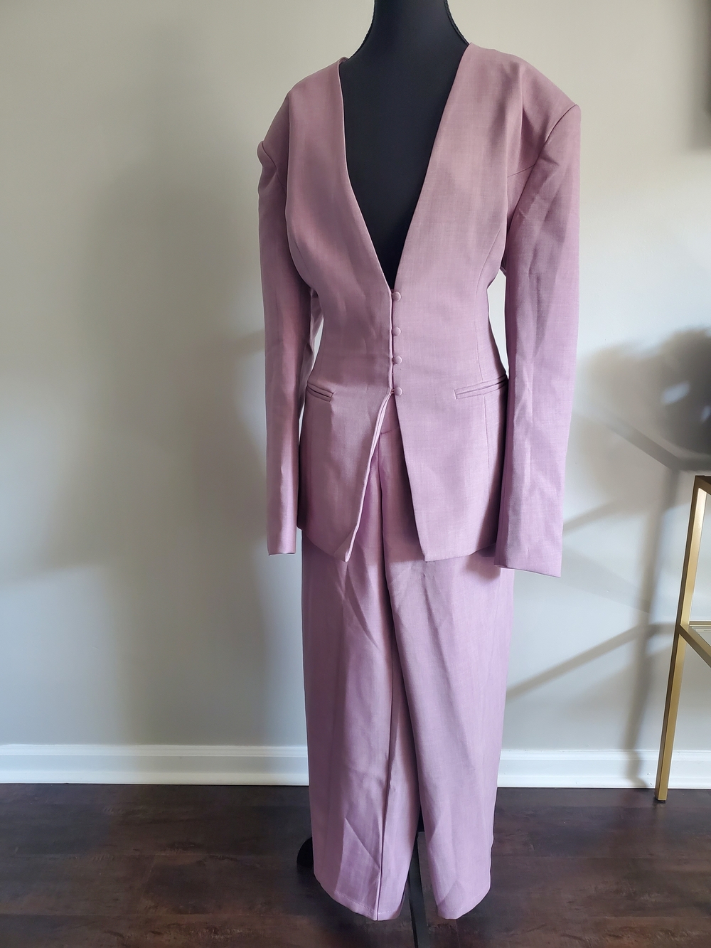 Women's Pink Tailored Suit Jacket & Pants